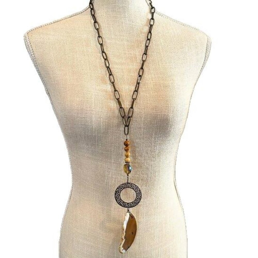 Vintage Montana Moss Agate Necklace